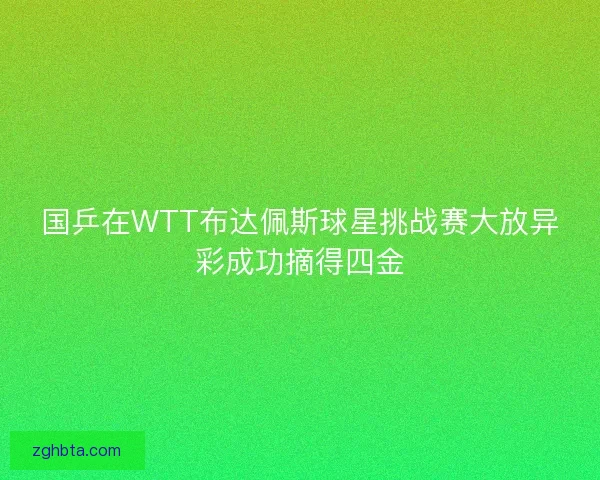 国乒在WTT布达佩斯球星挑战赛大放异彩成功摘得四金 国乒在WTT布达佩斯球星挑战赛大放异彩成功摘得四金